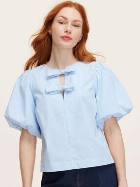Target x Kate Spade Puff Sleeve Bow-Front Women’s Top